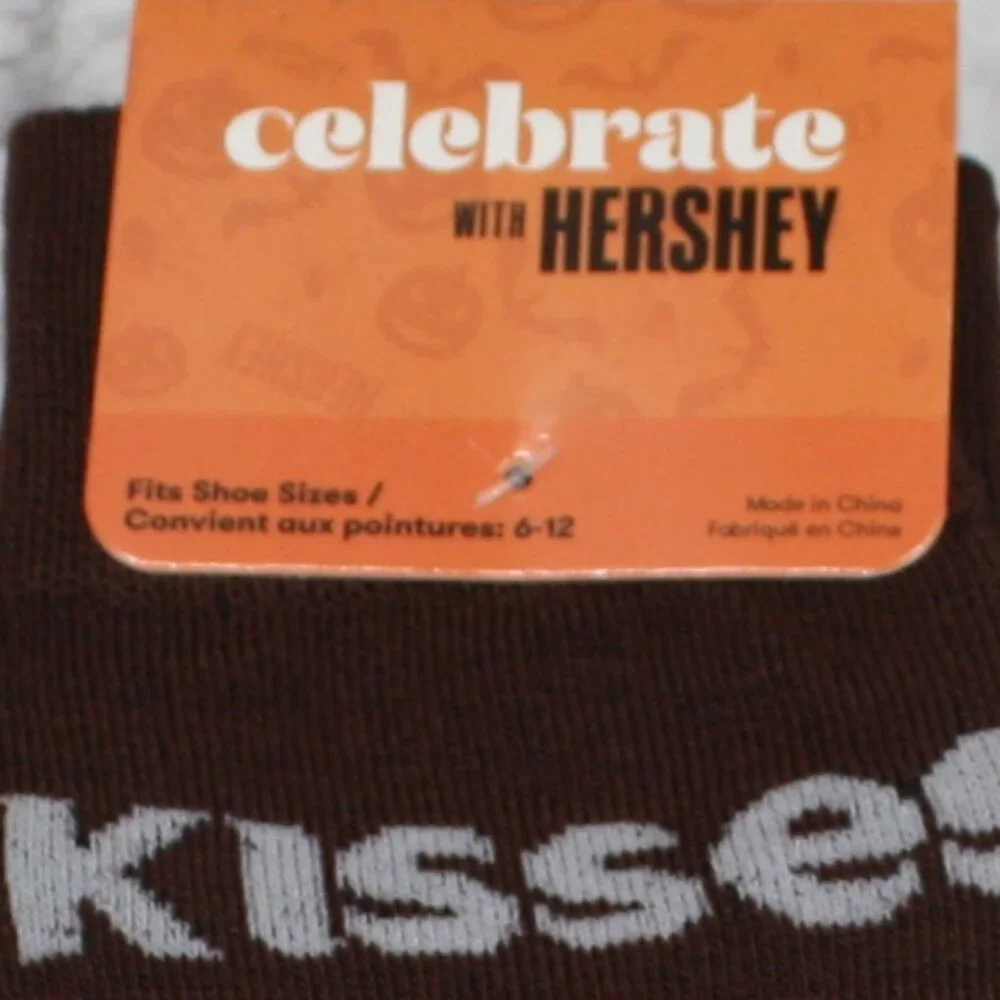 HERSHEY KISS Socks Halloween Spooky Creepy Crew Unisex October Brown One Size